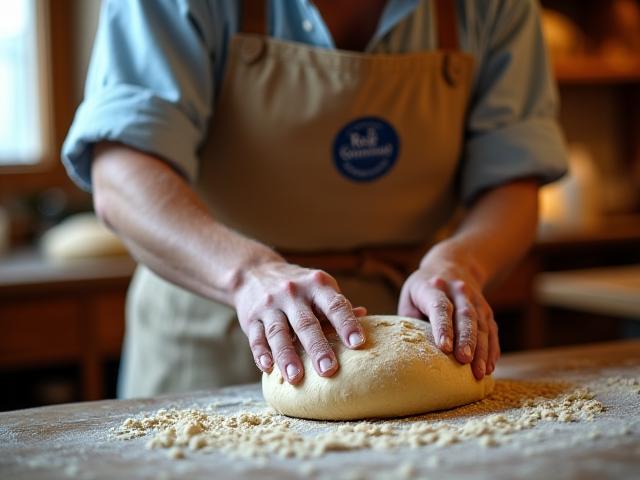 Artisan boulanger préparant du pain traditionnel