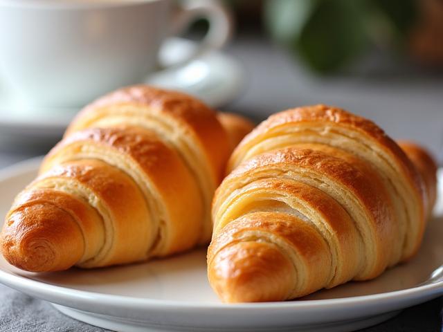 Croissants dorés et feuilletés du matin