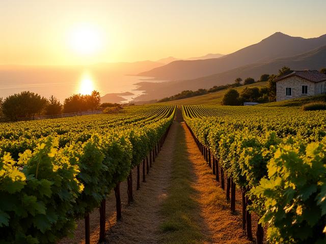 Vignoble corse sous le soleil, cadre d'un tour œnologique